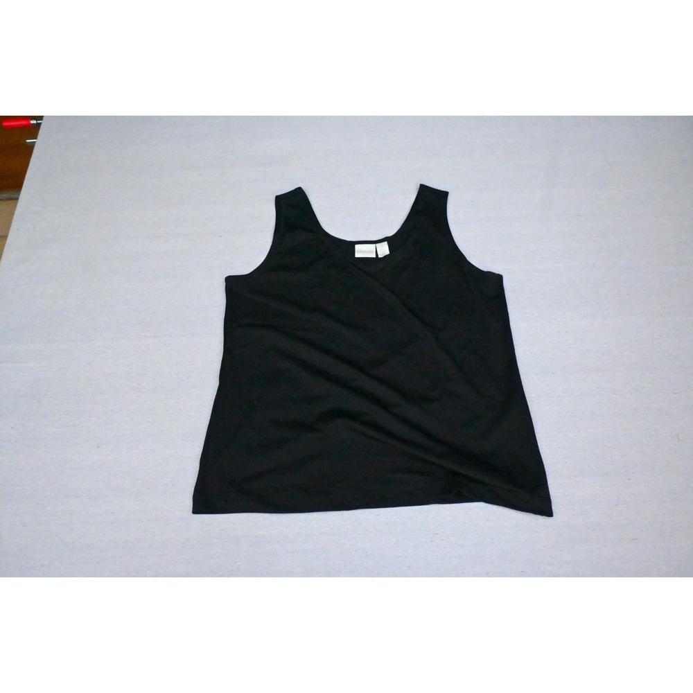 Chicos Lot of 5 Womens 2 L Tank Tops Red Black Pink Blue Taupe Print Scoop Neck - Picture 7 of 14